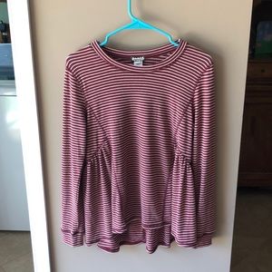 Stripped long sleeve shirt